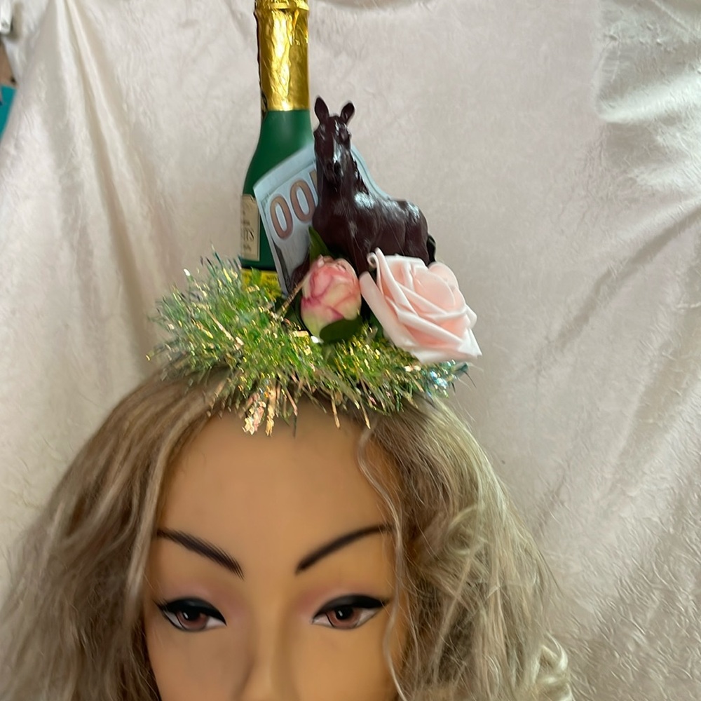 Kentucky Derby Hat Headband,  Horse, Booze, Money, Betting,